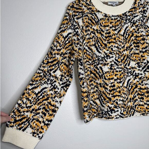 Rachel Comey x Target Crewneck Animal Print Pullover Sweater Black/Tan Small - Picture 4 of 8